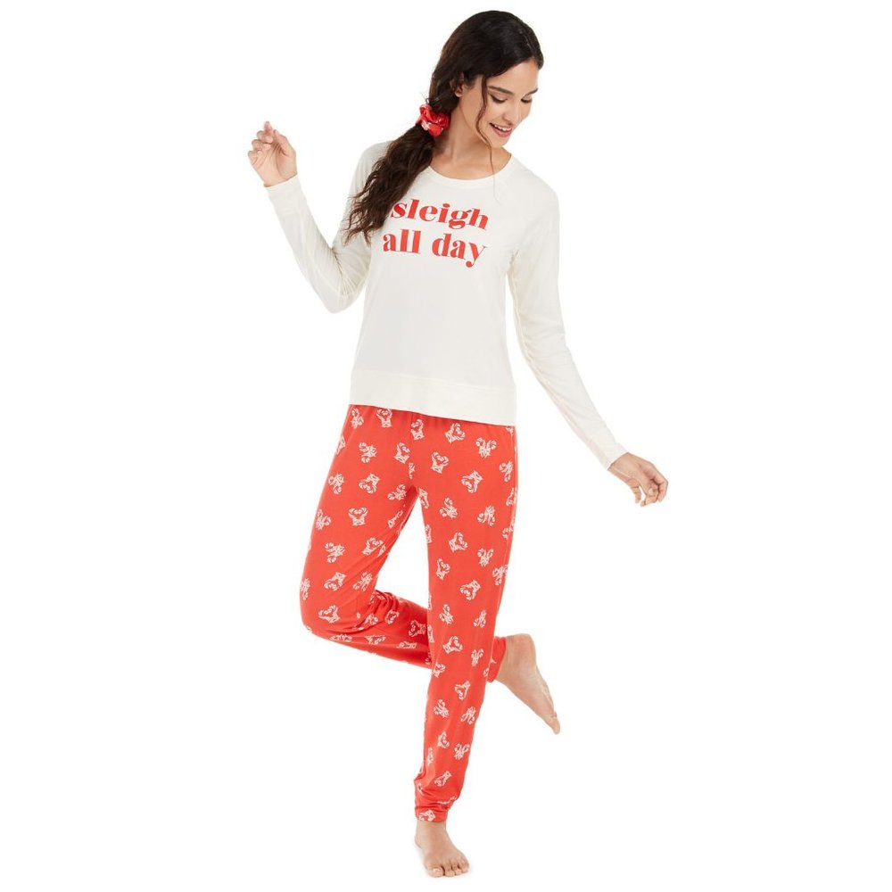 Jenni Printed Pajamas & Hair Scrunchie 3pc Set